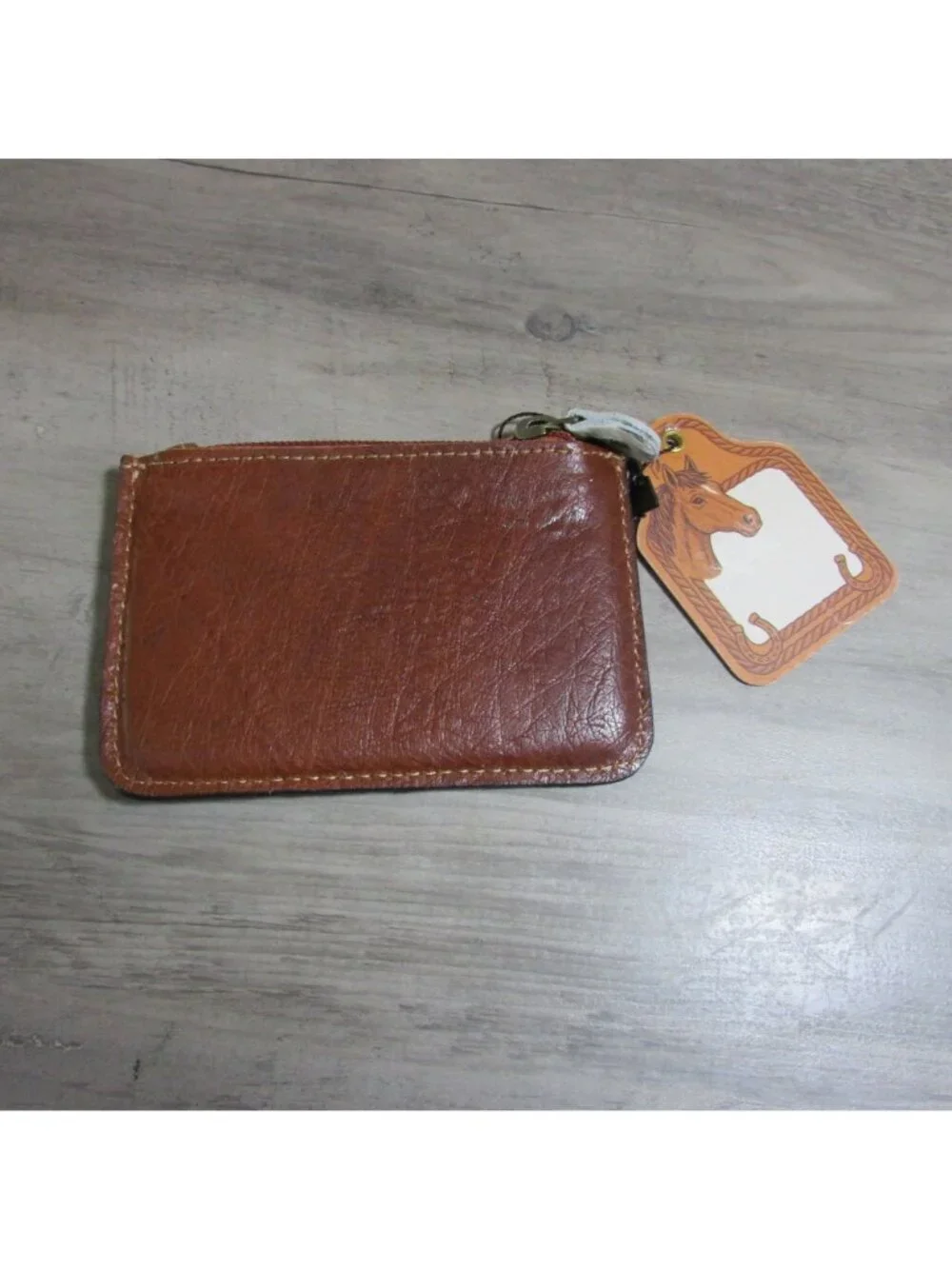 Cowhide & Leather Bull Coin Pouch Purse Wallet